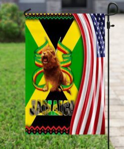 rasta lion jamaica america flag 4960