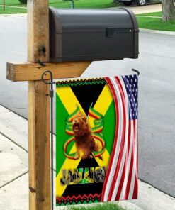 rasta lion jamaica america flag 5929