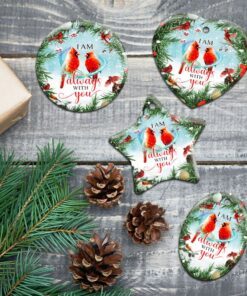 red cardinal i am always with you ceramic ornament 8636