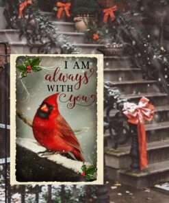 red cardinal i am always with you flag 1430
