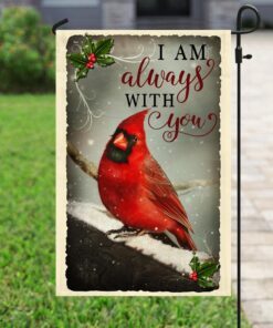 red cardinal i am always with you flag 4596