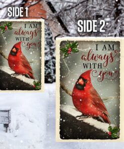 red cardinal i am always with you flag 5038