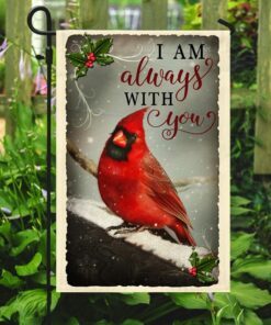 red cardinal i am always with you flag 6748