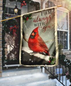 red cardinal i am always with you flag 8926