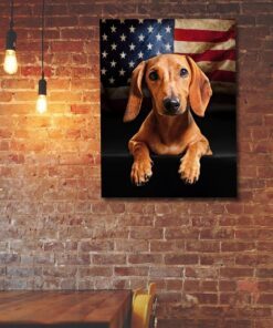 red dachshund hanging metal sign qnn07ms 2974