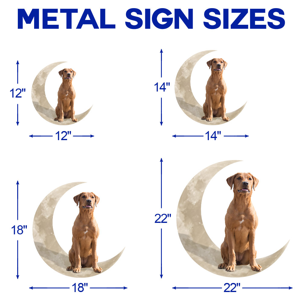 Red Fox Lab Dog And Moon Hanging Metal Sign QNK879MSv26 - Image 5