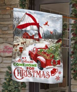red truck alabama flag all hearts come home for christmas ddh2926fv4 7653