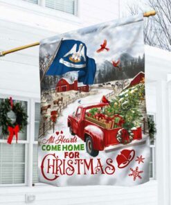 Red Truck Louisiana Flag All Hearts Come Home For Christmas DDH2926Fv5