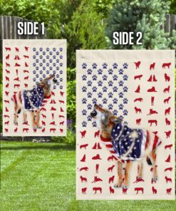 red wolf wrapped in american flag 7054