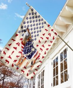 red wolf wrapped in american flag 7192