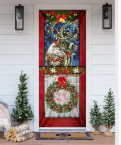 reindeer christmas door cover 1517