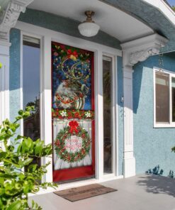 reindeer christmas door cover 2150