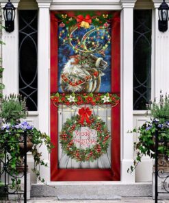 reindeer christmas door cover 5682
