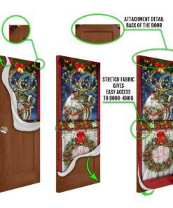 reindeer christmas door cover 8039