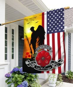 Remembrance American Flag In Honor Of Sacrifice - Lest We Forget DDH2824F