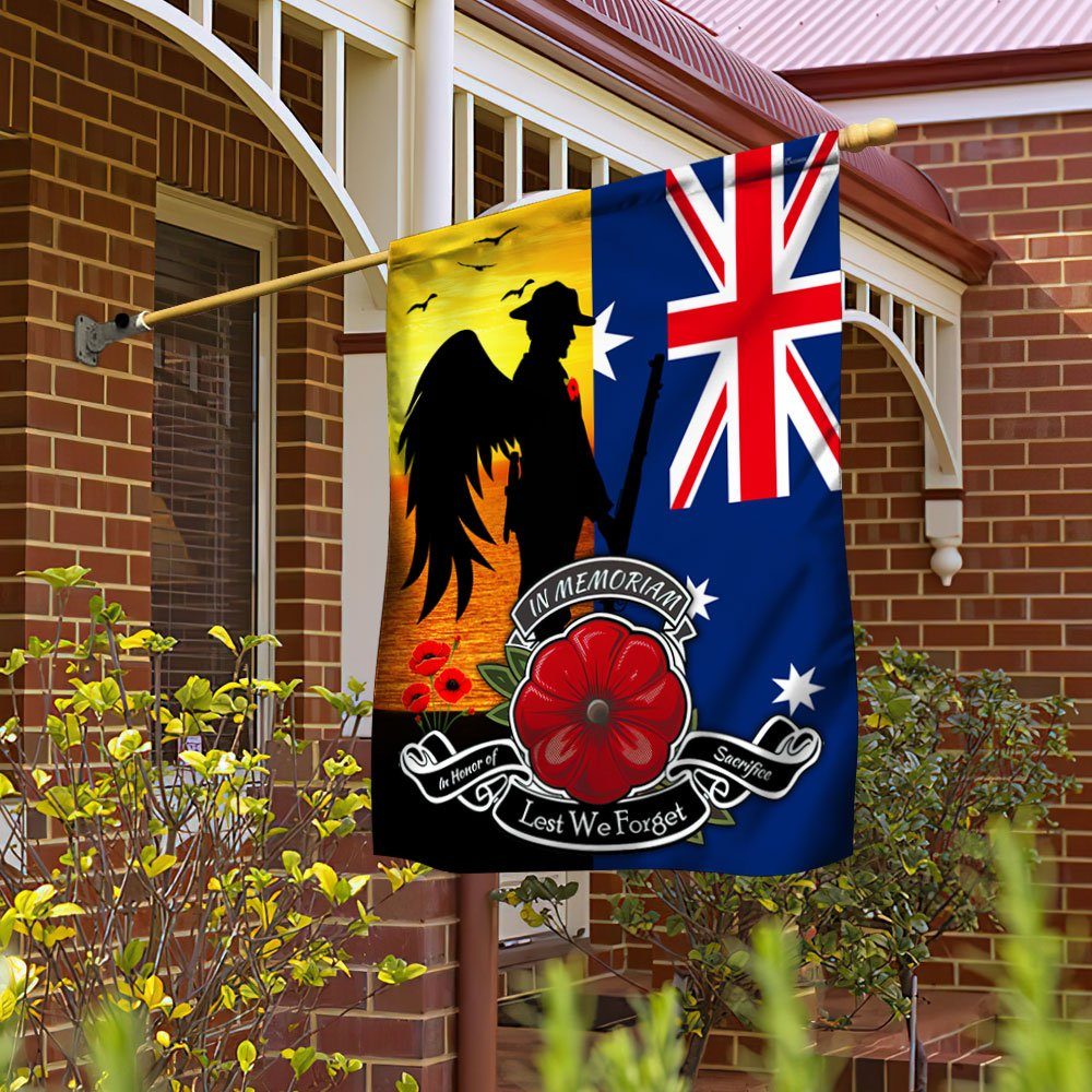 Remembrance Australia Flag Poppy In Honor Of Sacrifice - Lest We Forget DDH2824Fv10