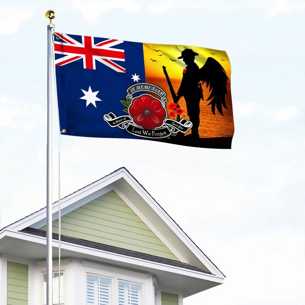 Remembrance Australia Grommet Flag In Honor Of Sacrifice - Lest We Forget DDH2824GFv10 - Image 4