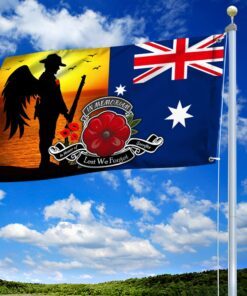 remembrance australia grommet flag in honor of sacrifice lest we forget ddh2824gfv10 3677