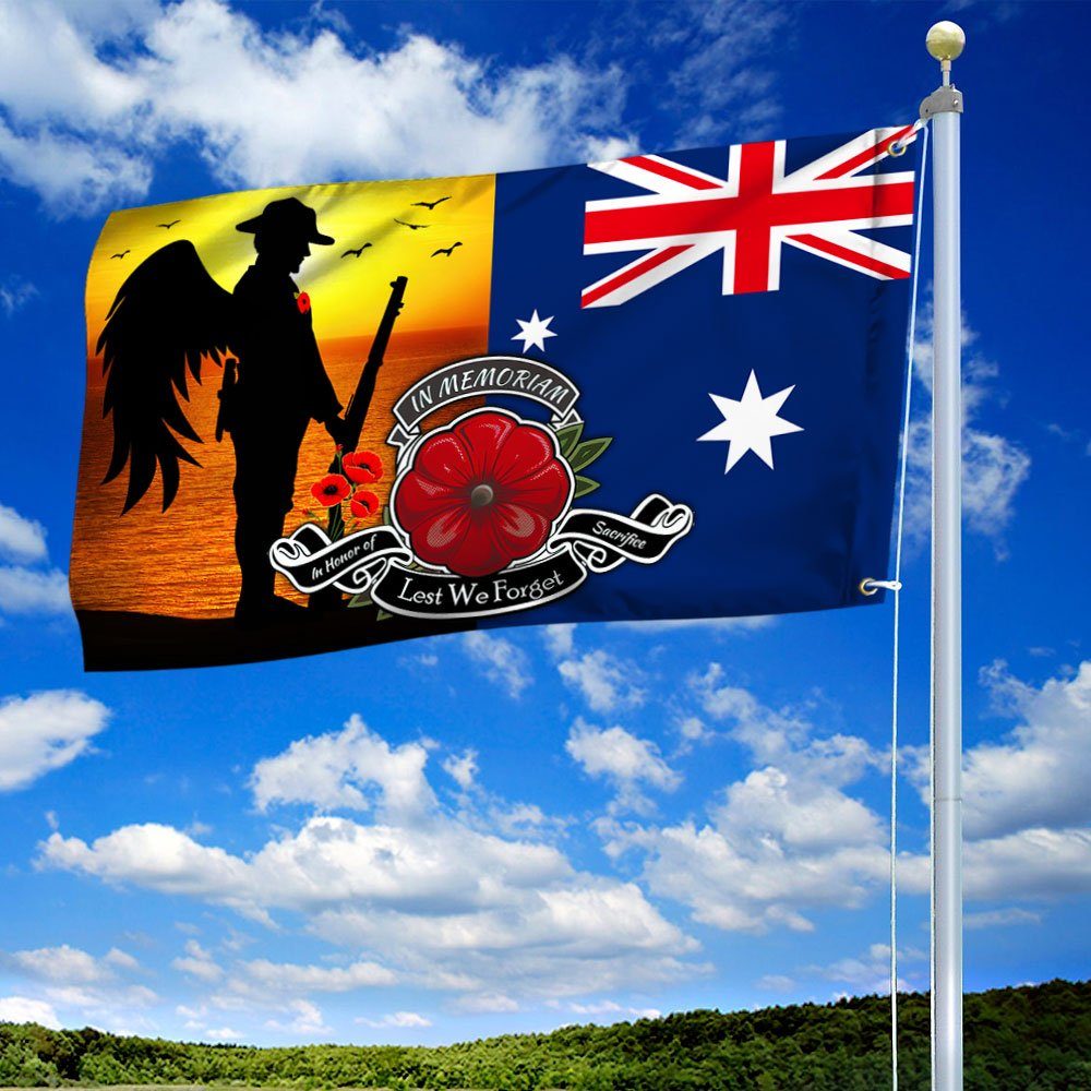 Remembrance Australia Grommet Flag In Honor Of Sacrifice - Lest We Forget DDH2824GFv10 - Image 2