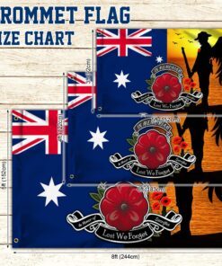 remembrance australia grommet flag in honor of sacrifice lest we forget ddh2824gfv10 3753
