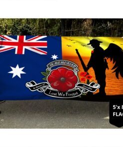 remembrance australia grommet flag in honor of sacrifice lest we forget ddh2824gfv10 7497