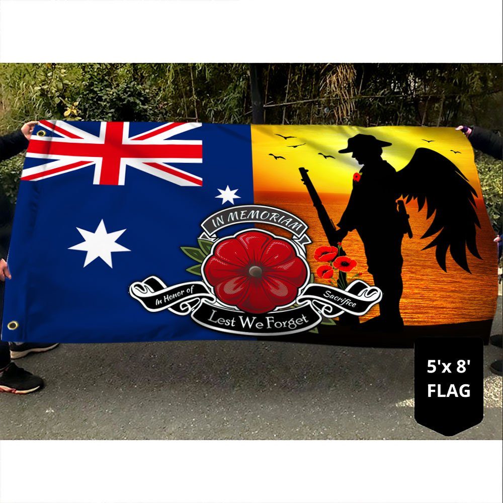 Remembrance Australia Grommet Flag In Honor Of Sacrifice - Lest We Forget DDH2824GFv10 - Image 3