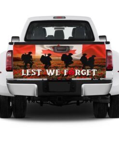 remembrance day. canadian veteran. lest we forget truck tailgate decal sticker wrap thn3526td 2319
