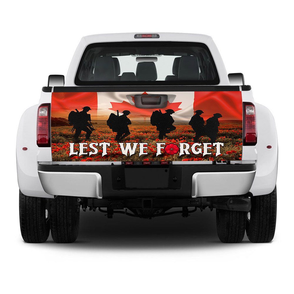 Remembrance Day. Canadian Veteran. Lest We Forget Truck Tailgate Decal Sticker Wrap THN3526TD - Image 7