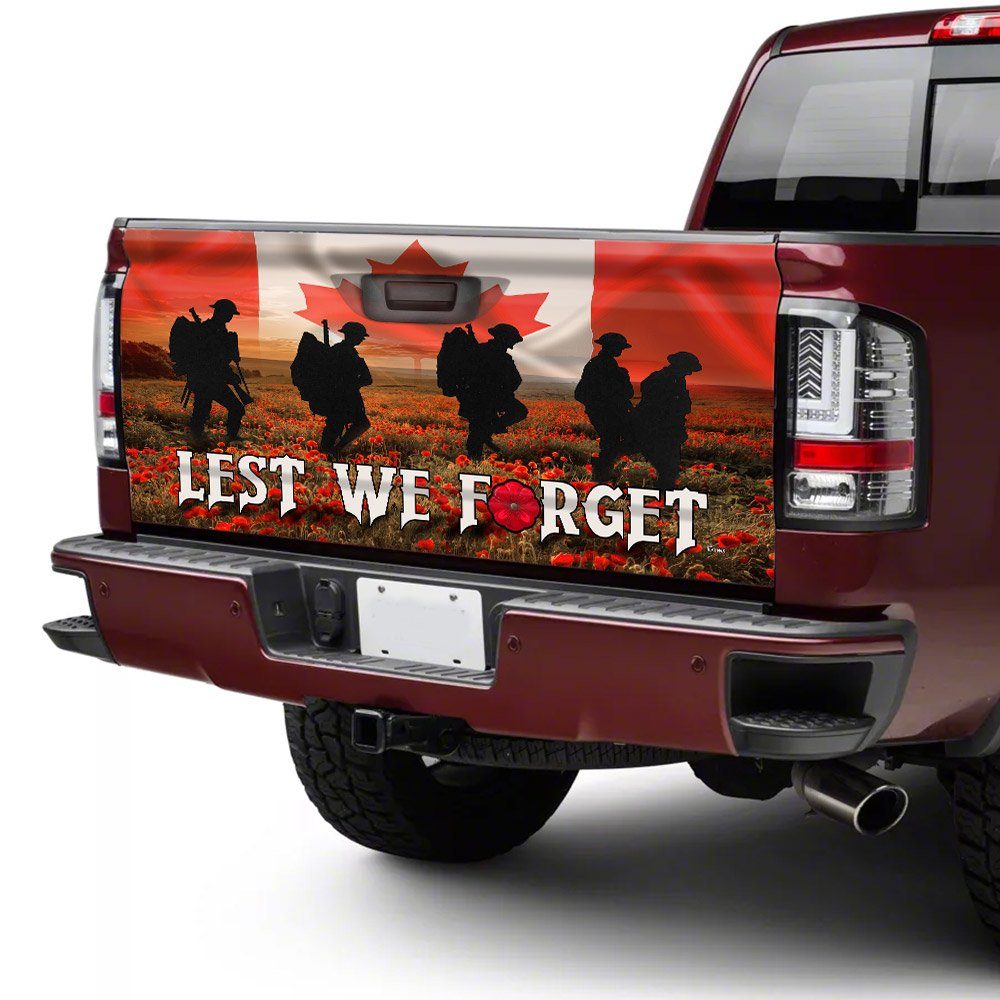 Remembrance Day. Canadian Veteran. Lest We Forget Truck Tailgate Decal Sticker Wrap THN3526TD - Image 6