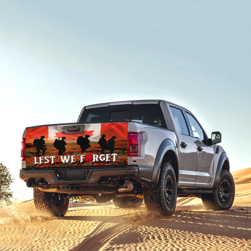 Remembrance Day. Canadian Veteran. Lest We Forget Truck Tailgate Decal Sticker Wrap THN3526TD - Image 4