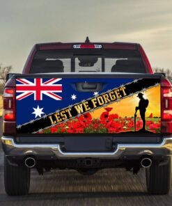 Remembrance Day. Lest We Forget Truck Tailgate Decal Sticker Wrap THB3281v2TD
