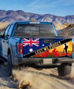 remembrance day. lest we forget truck tailgate decal sticker wrap thb3281v2td 7223