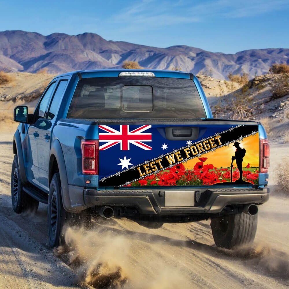 Remembrance Day. Lest We Forget Truck Tailgate Decal Sticker Wrap THB3281v2TD - Image 2