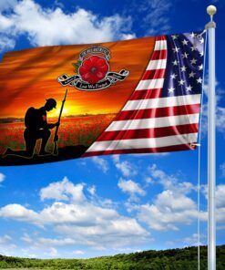 remembrance day flag american veteran grommet flag trl1778gf 4224