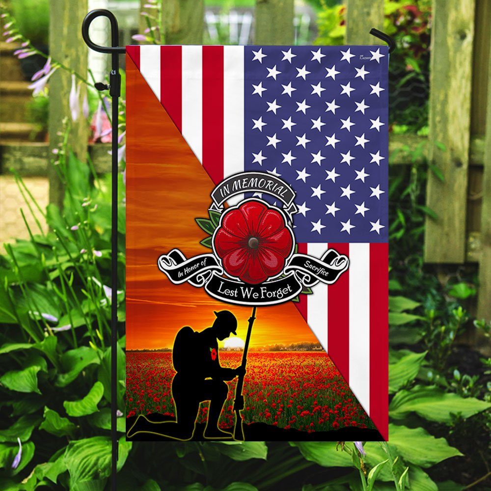 Remembrance Day Flag Lest We Forget American Flag TRL1374Fv6 - Image 5