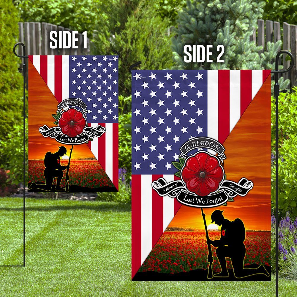 Remembrance Day Flag Lest We Forget American Flag TRL1374Fv6 - Image 6