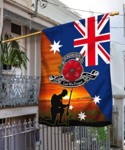 Remembrance Day Flag Lest We Forget Australian Flag TRL1374Fv5