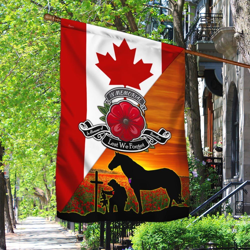 Remembrance Day Flag Lest We Forget Canadian Flag TRL1374Fv3 - Image 2