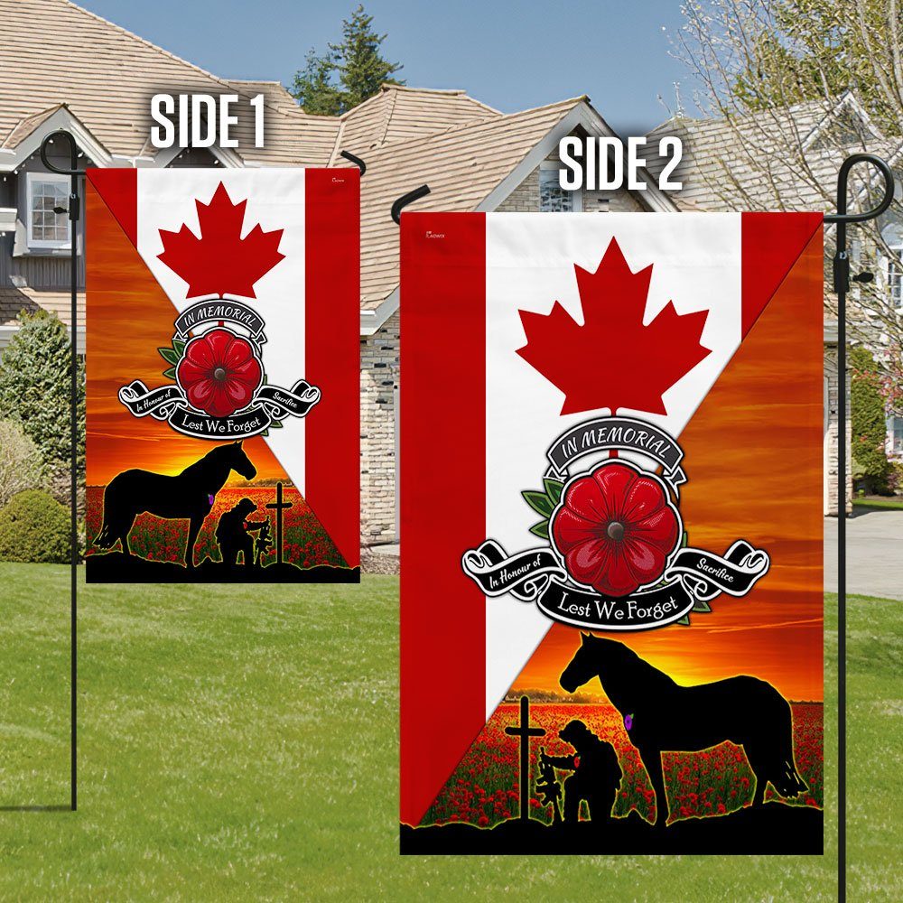 Remembrance Day Flag Lest We Forget Canadian Flag TRL1374Fv3 - Image 6