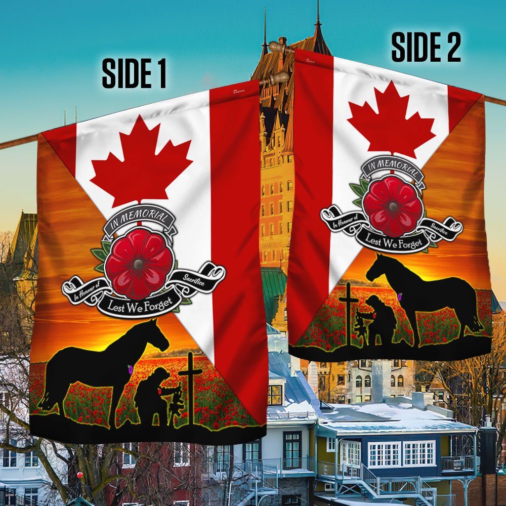Remembrance Day Flag Lest We Forget Canadian Flag TRL1374Fv3 - Image 3