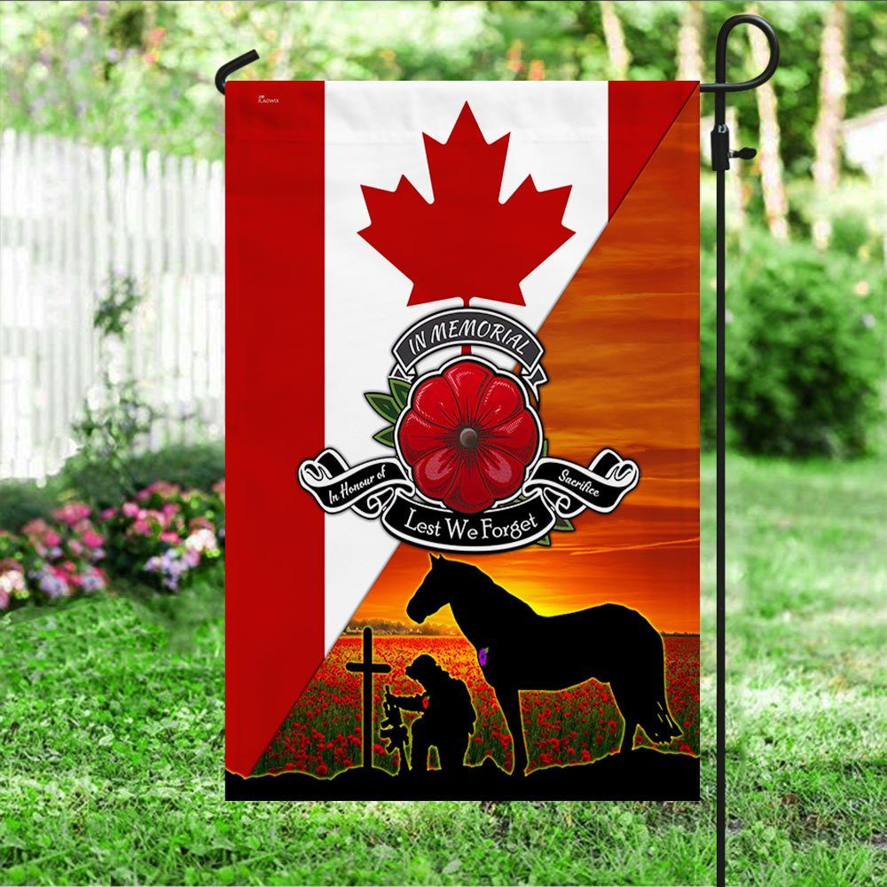 Remembrance Day Flag Lest We Forget Canadian Flag TRL1374Fv3 - Image 4