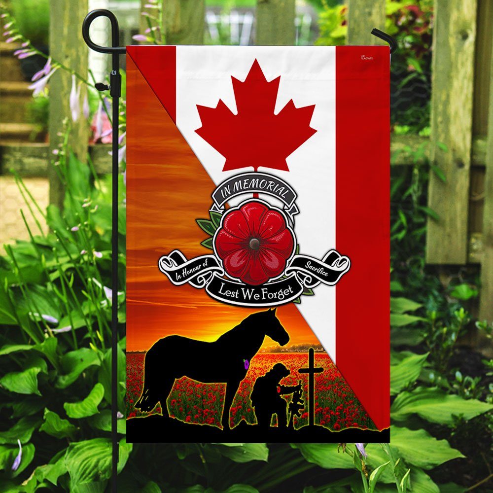 Remembrance Day Flag Lest We Forget Canadian Flag TRL1374Fv3 - Image 5