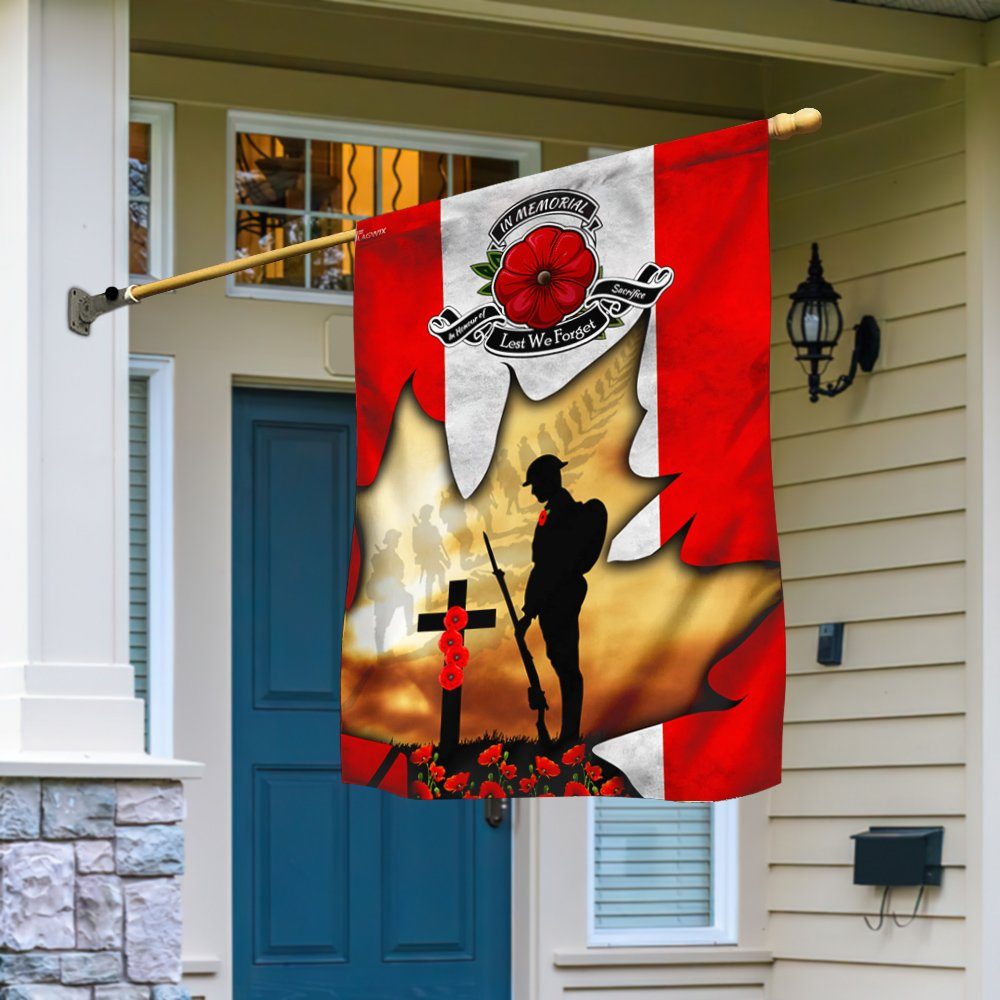 Remembrance Day Flag Lest We Forget Canadian Flag TRN1366F