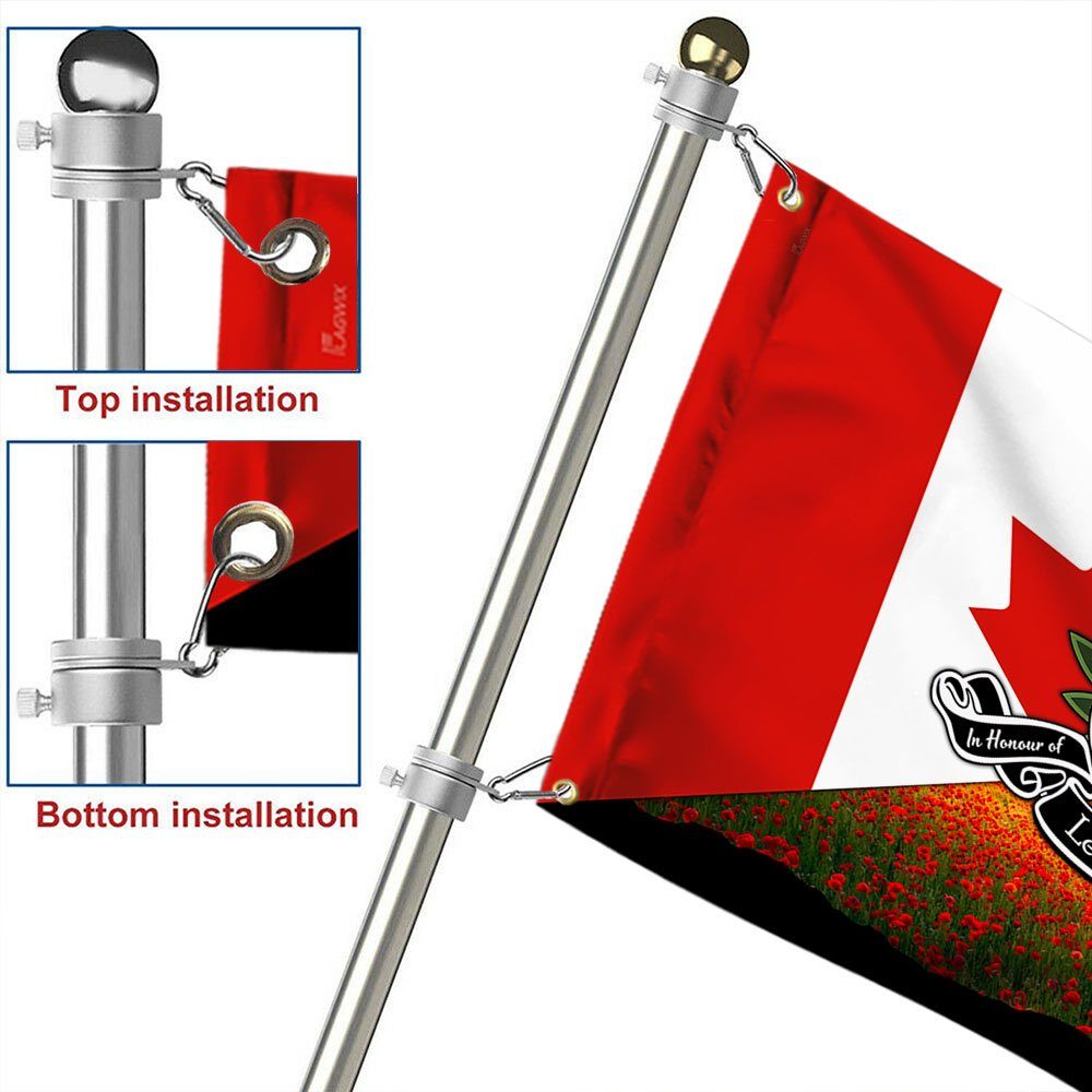 Remembrance Day Flag Lest We Forget Canadian Grommet Flag TRL1374GF - Image 6