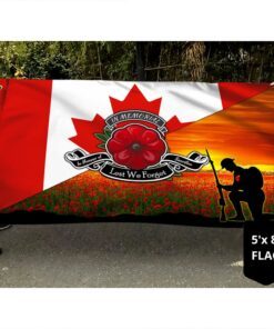 remembrance day flag lest we forget canadian grommet flag trl1374gf 6440
