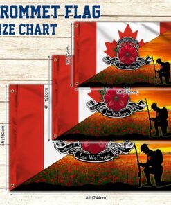 remembrance day flag lest we forget canadian grommet flag trl1374gf 7805