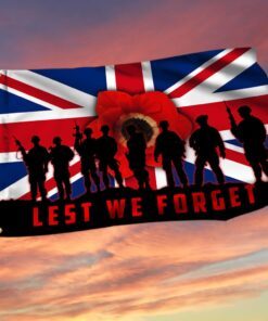Remembrance Day Flag Lest We Forget UK Grommet Flag QNK866GF