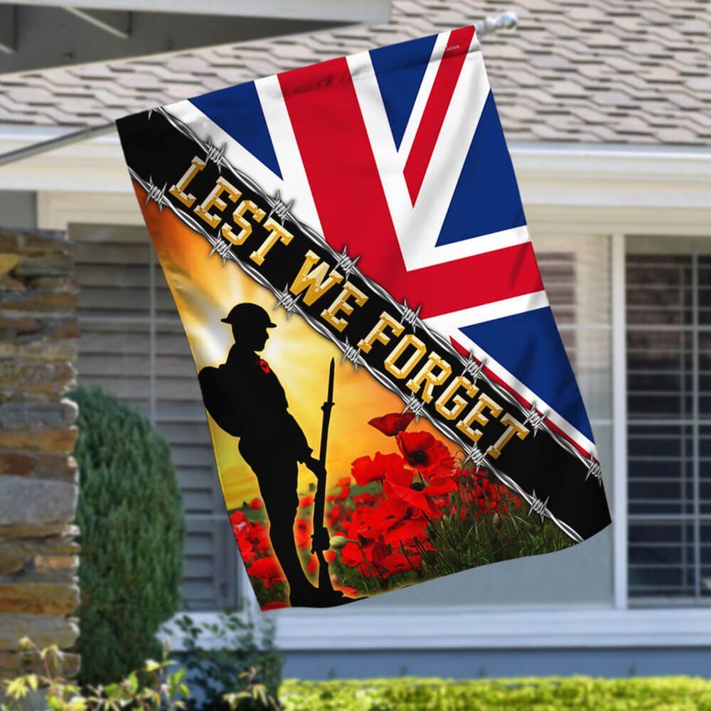 Remembrance Day Flag Poppy. Lest We Forget. Veteran Union Jack Flag THB3281F - Image 4