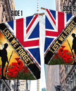 remembrance day flag poppy. lest we forget. veteran union jack flag thb3281f 3731