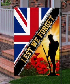 remembrance day flag poppy. lest we forget. veteran union jack flag thb3281f 6392
